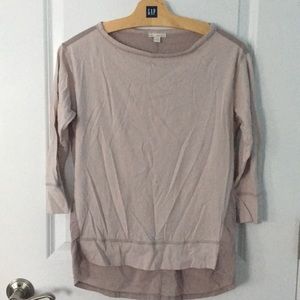 Gap 3/4 Sleeve Shirt with Chiffon Back